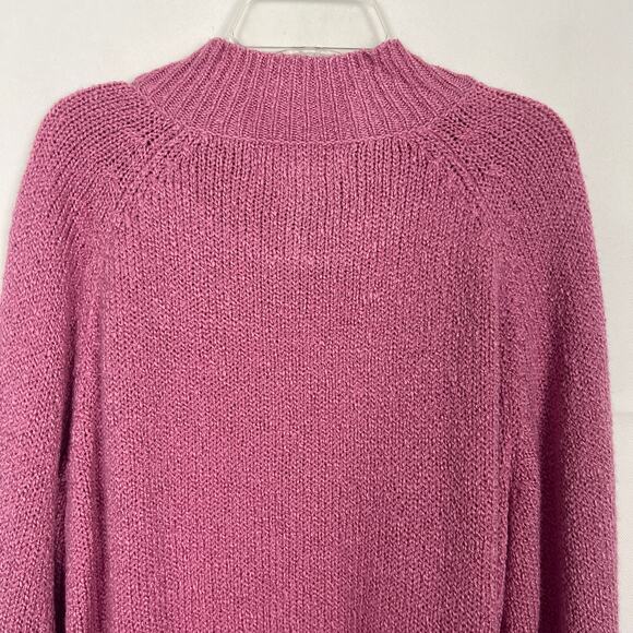 Karen Scott Cable Knit Pullover Pink Sweater Size Large - Picture 7 of 9